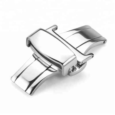 China Polished Deployment Clasp Watch Buckle Parts 10mm-22mm 316L Stainless Steel Deployment Buckle Clasp For Casio Buckle Watch for sale