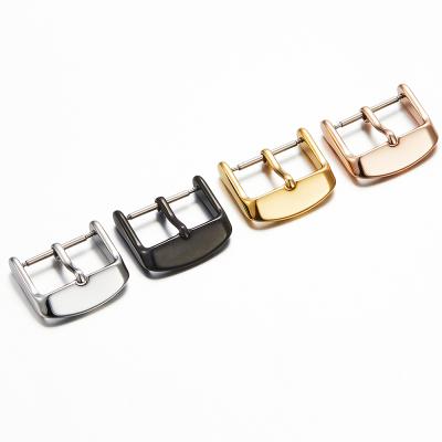 China Custom Logo Deployment Clasp Watch Band 10mm 18mm 22mm 24mm 26mm Metal Buckle Buckles Stainless Steel Watch Buckle for sale