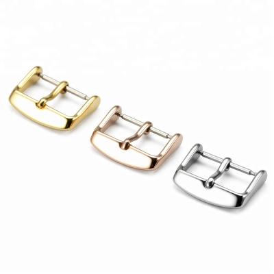 China Easy Version Tang Buckle 10 12 14 16 18 20 22mm Sliver Rose Gold Gold Watch Tang Clasp Stainless Steel Pin Watch Buckle Easy Version for sale