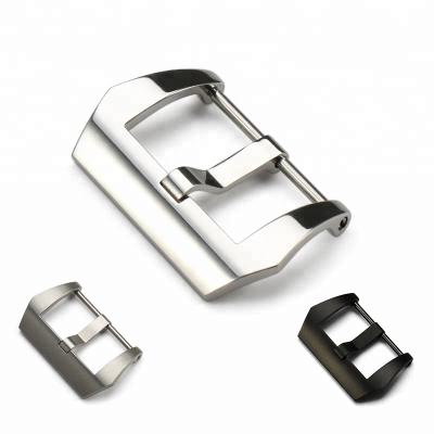 China Stainless Steel 20mm 22mm 24mm Watch Buckle 26mm Polished Brushed Leather Band Watch Clasp Pre-v 316L Stainless Steel Watch Buckle for sale