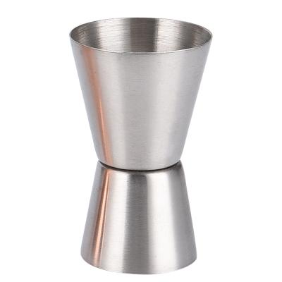 China Counter Viable Special Steel Mixer Bar Cocktail Tumbler Cup Stainless Steel Double Head Measuring Cup for sale