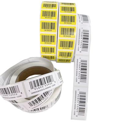 China Custom Barcode Paper Stickers Waterproof Adhesive Barcode Labels In Roll Or Flat Sheet for sale