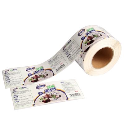 China Waterproof Custom PVC Vinyl Label Chemical Adhesive Sticker With Rubber Adhesive for sale