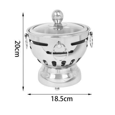 China Sustainable sourcing hot shabu pan chafing dish equipment china supplier stainless steel ss pot one person for sale