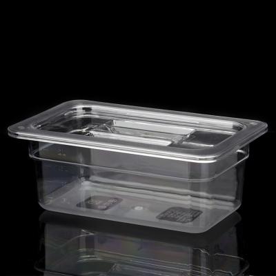 China 2020 Unbreakable Factory Sells 1/3 2/1 Size Hotel GN Clear Polycarbonate Wholesale Food Pan for sale