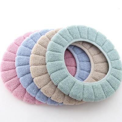 China Modern Winter Reusable Toilet Seat Cover Warmer Cover Mat Bathroom Soft Washable Warmer Toilet Pad Closestool Pad for sale