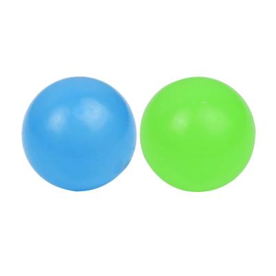 China Wall Trigger Ball Soft Decompression Trigger Balls Sticky Toy Glow In The Dark Toy For Kids Stick Target Hook Throw Ball for sale