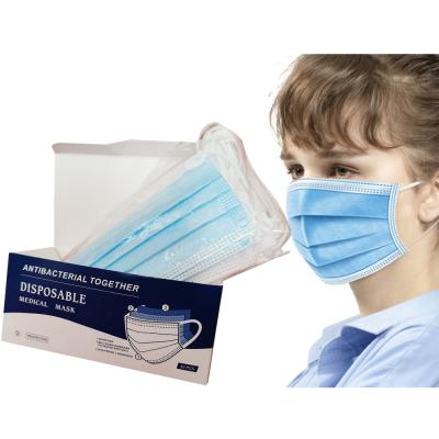 China Cheap Breathable Nonwoven 3-Ply Folding 3 Ply Adult Prevent Dust Face Mask Certificate For Anti Virus for sale