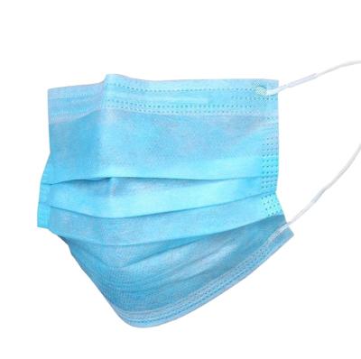 China 2020 Hot Selling Wholesale White/Blue 3 Ply Nonwoven Adult Diary Melt-blown Medical Face Mask Breathable For Hospital for sale