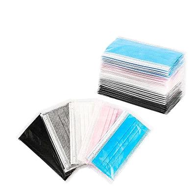 China Breathable RTS In-Stock Fashion Folding Dust 3Ply Nonwoven 99% Melt-Blown Disposable Face Mask For Surgical mdecial for sale