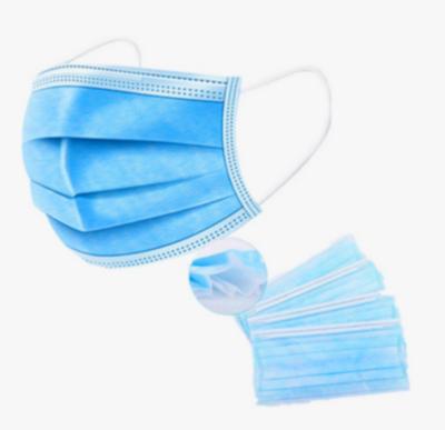 China Breathable box packing 50pcs 3 ply medical disposable surgical face mask with blue color cheap price for sale