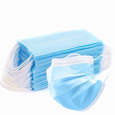 China Breathable Box Packing 50pcs Blue Color 3 Ply Medical Disposable Face Mask With Earing Loop for sale