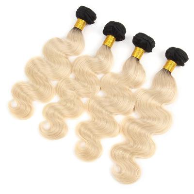 China Wholesale Body Wave Blonde Hair Bundles With Lace Frontal Custom Bundles Hair 613 Indian Virgin Hair Bundles for sale