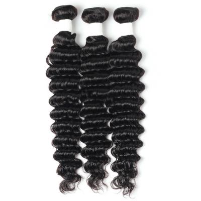 China Custom Deep Wave Bundle Hair Weave Hair Bundles 100% Virgin Hair Packaging Boxes Custom Logo Bundle/ for sale