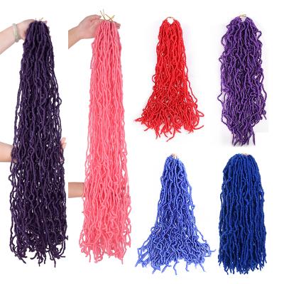 China Beauty NU Faux Locs Good Quality Afro Hair Soft Locs Synthetic Braiding Wigs 36 Inch Faux Locs Crochet Hair Distressed NU Faux Locs for sale