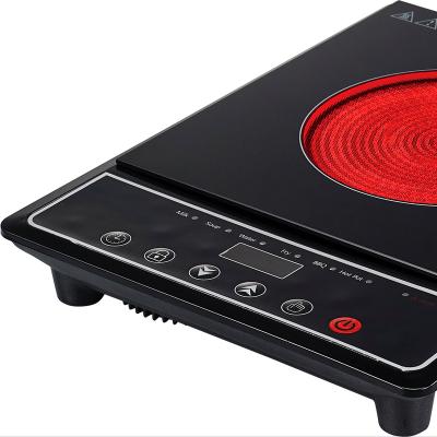 China Hotel Heating Plate Kitchen Used Simple Polish Glass Electric Hot Plate For Home Infrared Cooker for sale