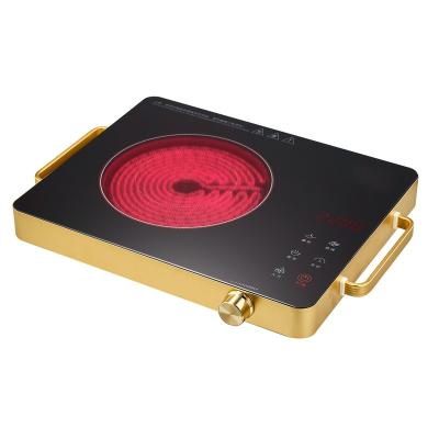 China Top Selling Infrared Single Burner Hotel Induction Black Crystal Panel Ceramic Cooker Touch Control Infrared Cookstove for sale