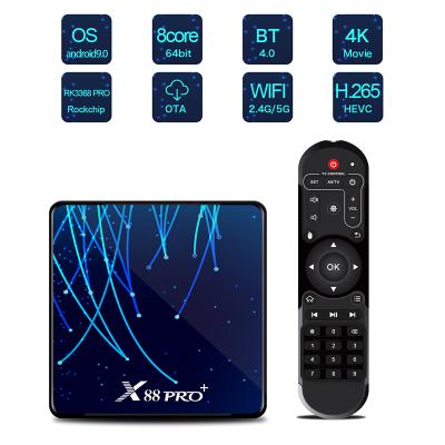 China Trending Products 2021 Hot New Design 4gb RAM 32/64gb ROM Android Smart TV Box X88 pro+01 for sale