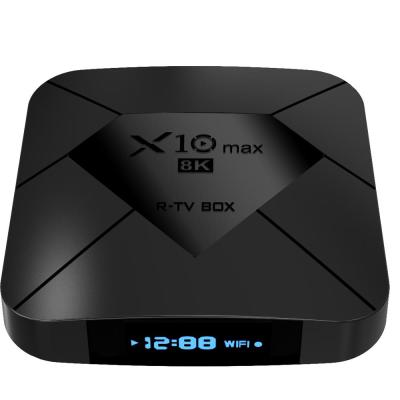 China OEM S905X3 Android 9.0 TV Box LED Show 2.4/5G 100Mbps wifi display 2.4/5G 100Mbps wifi Android TV BOX X10 MAX/LAN 8K for sale