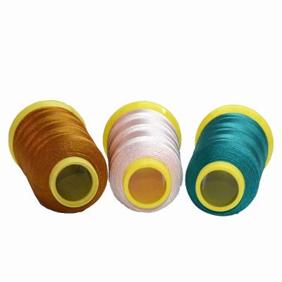 China High Temperature Resistant HT93 Polyester High Tenacity 420D2 Polyester Yarn Dyed Polyester Sewing Thread for sale