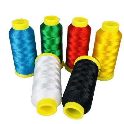 China High Temperature Resistant HT92 Polyester High Tenacity 420D 3 Polyester Yarn Dyed Polyester Sewing Thread for sale