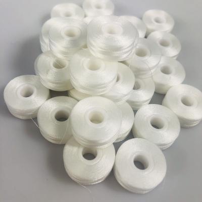 China SJ153 Factory Chemical-Resistant Polyester High Tenacity 70d/2 Pre Wound Coil Embroidery Thread Side Less for sale