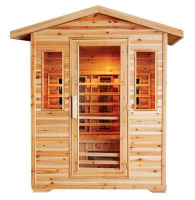 China Computer Control Panel Sauna Room 4person Outdoor Infrared Sauna for sale