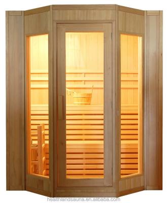 China With Windows Traditional Wooden Crosshead Sauna Room Outdoor Steam Sauna Cabin Sauna for sale