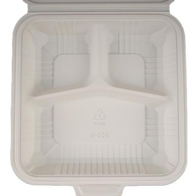 China Disposable Biodegradable Bagasse Container Eco-friendly Bagasse Food Packaging Biodegradable Eco-friendly Bagasse Lunch Boxes for sale