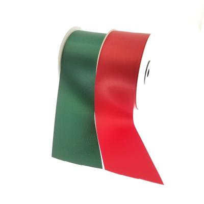 China Sufficient Color High Quality Single Face Plain Double Satin Ribbon 63mm Polyester Satin Ribbon for sale