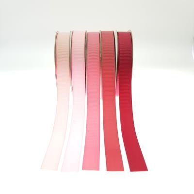 China 100% POLYESTER promotion 13 mm solid color polyester woven grosgrain ribbon for sale