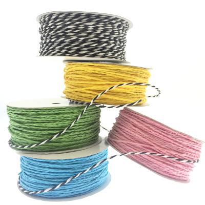 China Colorful Sufficient Craft Paper Twist Rope Paper Twine Paper Twine for DIY Decorative Paper Craft for sale