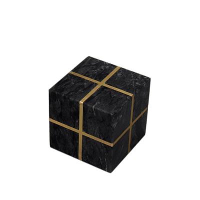 China Europe factory direct sale marble paperweight black marble paperweight and Crystal Resin Mixing Paint Cube for sale