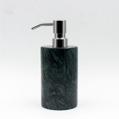 China Viable Stone Wholesale Natural Black Marble Soap Dispenser Bathroom Soap Dispenser Pump Set for sale