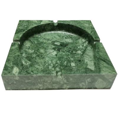 China Simple Square Vintage Green Bathroom Ashtray Stone Marble Hotel Style Cheap Cigarette Ashtray for sale