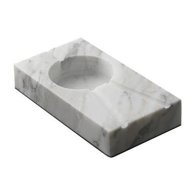 China Ash Flying Proof Outdoor Universal Rectangular Marble Ashtray Hotel Nordic Style Ashtray Table for sale