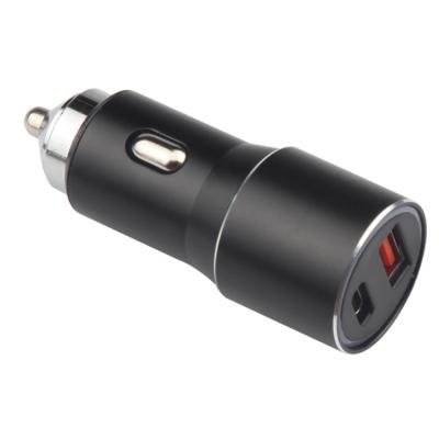 China New arrival dual usb c car palladium car charger adapter c001 metal fast charging type 18W 20W 30w 38W qc30 for sale