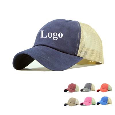 China JOINT Factory Custom Mens Woman White Color Outdoor Sport Embroidery Print Trucker Hats for sale