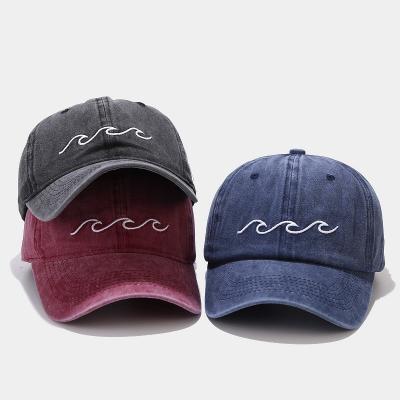 China COMMON New Vintage Washed Cotton 6 Panel Retro Distressed Blank Toddlers Baseball Embroidery Logo Dad Hat Fit Hat For Man for sale