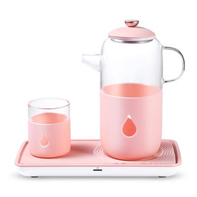 China PORTABLE Tea Kettle Set with Glass Cup Warmer 120ml Teapot Parts Electric Tea Kettle Glass for sale