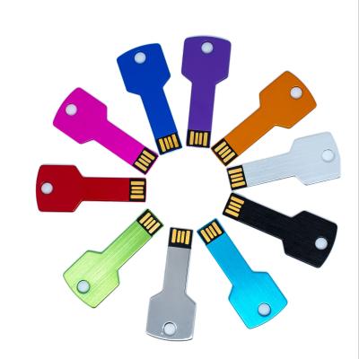 China Metal Key Shaped U Disk Flashdisk USB Flash Memory Stick Pendrive 8GB 16GB 32 Gb 64 Gb USB Flash Drive USB Flash Drive for sale