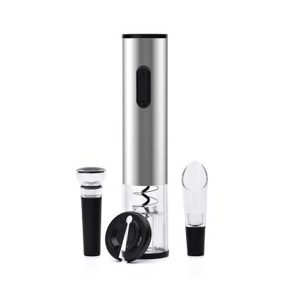 China Cordless Automatic Stainless Steele Opener Battery Stocked Electric Wine Bottle Opener Kit With Aluminum for sale