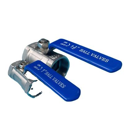 China Flat Handle 2 PCS General Hot Selling Thread Steel Ball Valve for sale