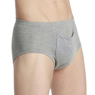 China Men's Antibacterial Leakage Bladder Incontinence Underwear Washable Cotton Diaper Briefs Viable Absorbent High Moisture Incontinence Brief for sale