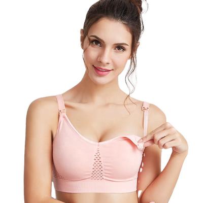 China Anti Allergy Bra Front Closure Pumping Bra Breathable Seamless Nursing Maternity Underwear For Women US EU Sizing for sale