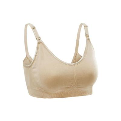 China Nursing Anti-Allergy Women's Seamless Wireless Removable Padded Maternity Bra Wear Front Closure Nursing Bra US EU Sizing for sale