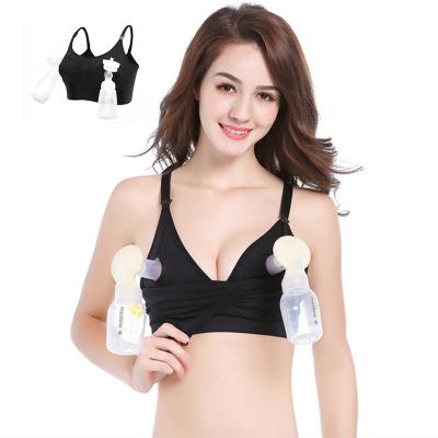 China Hotsell Anti-Allergy Nursing Maternity Bra Hands Free Breastmilk Pumping Bra Seamless Nursing Bra Breast Pump Underwear For Women US Sizing for sale