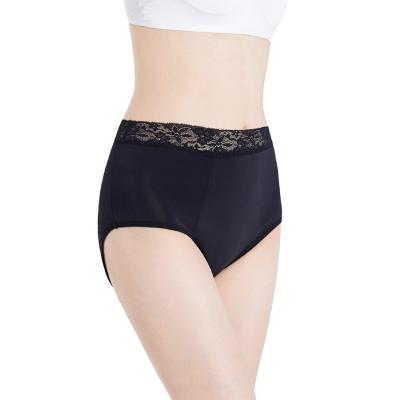 China Antibacterial Protective Antibacterial Protective Leakproof Menstrual Lace Panties Period Women Absorbent Panties for sale