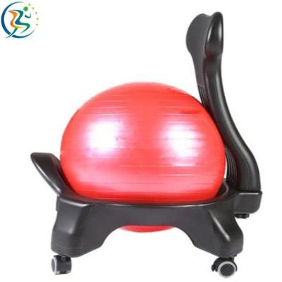 China Custom Printed Yoga Exercise Sports Anti-shatter Yoga Massage Ball Therapy Exercise Ball Texture Fitness Balance Exercise Ball Chair for sale