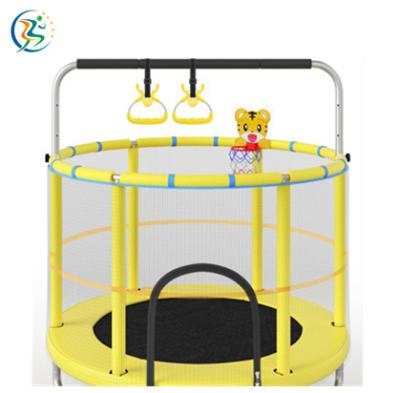 China With protective net safety net fence home fitness kid sales manufacturers jumping training indoor trampoline for sale